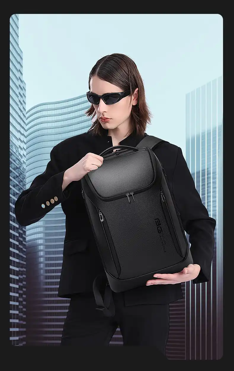 Δερμάτινο Σακίδιο πλάτης 24L Laptop 15,6” Bange 6623 μαύρο Δερμάτινο Σακίδιο πλάτης 24L Laptop 15,6” Bange 6623 μαύρο