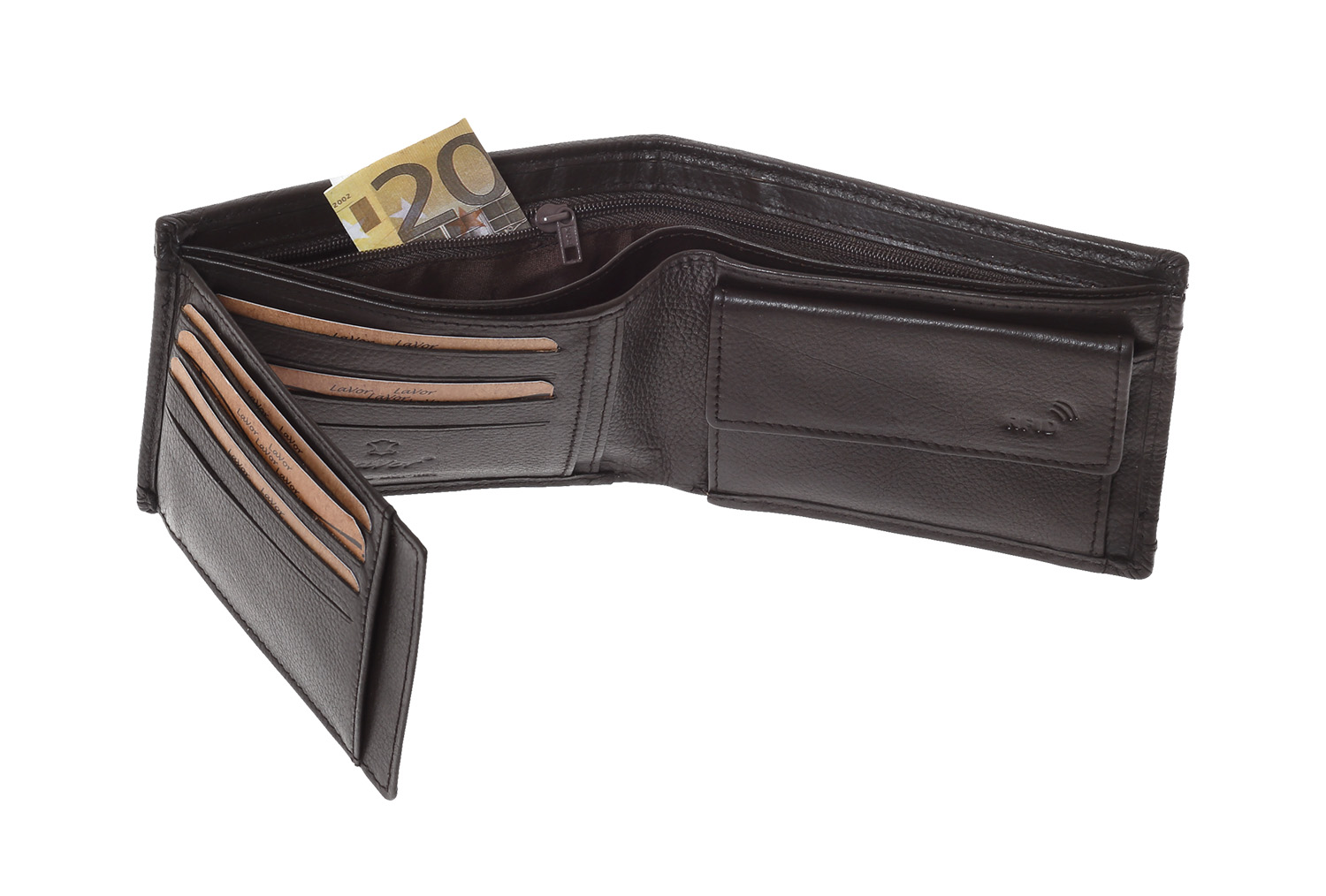 LaVor 1-3837 Ανδρικό Δερμάτινο Πορτοφόλι με Rfid Καφέ