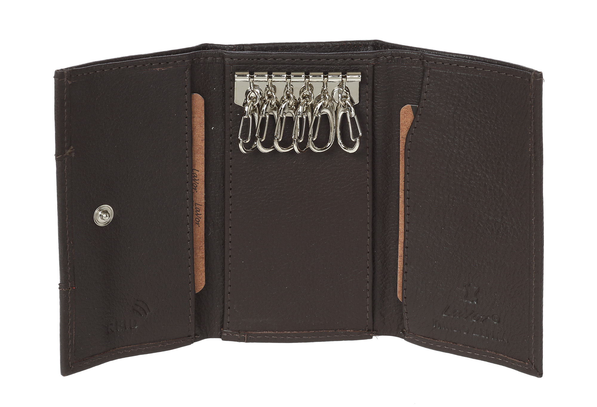 LaVor 1-7242 Δερμάτινη Κλειδοθήκη με Rfid Καφέ