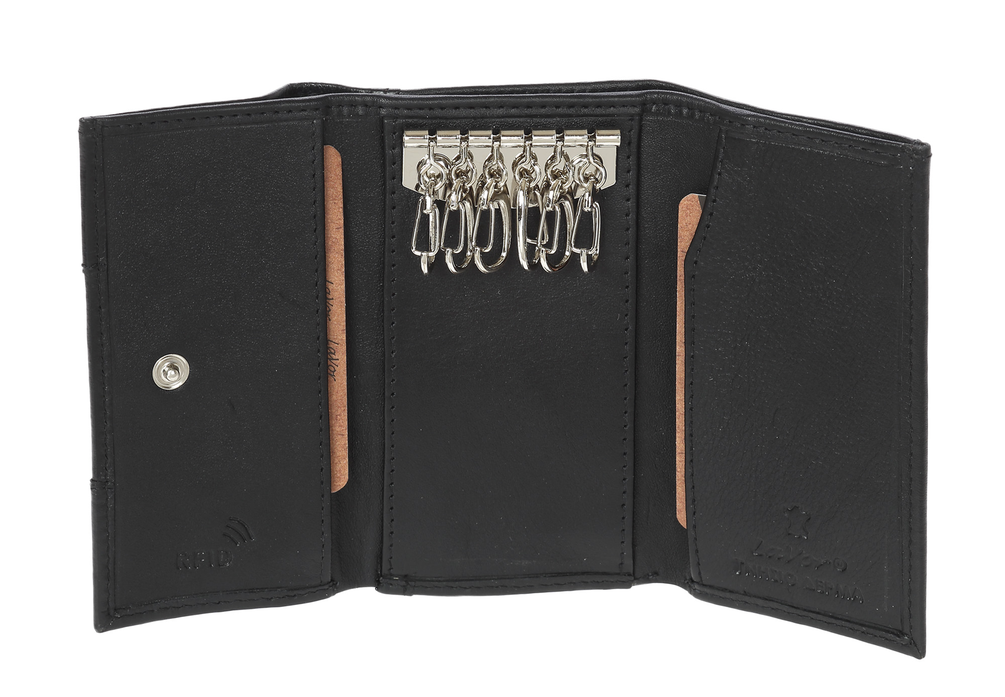 LaVor 1-7242 Δερμάτινη Κλειδοθήκη με Rfid Μαύρο