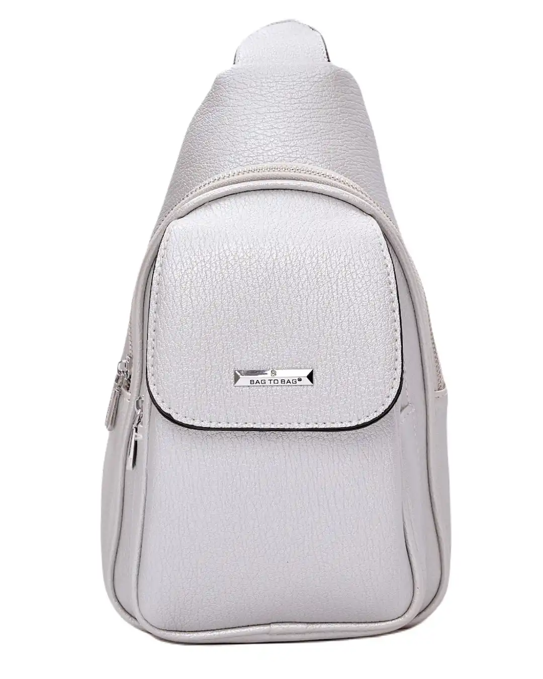 Τσαντάκι χιαστί QR-23971 – Ασημί