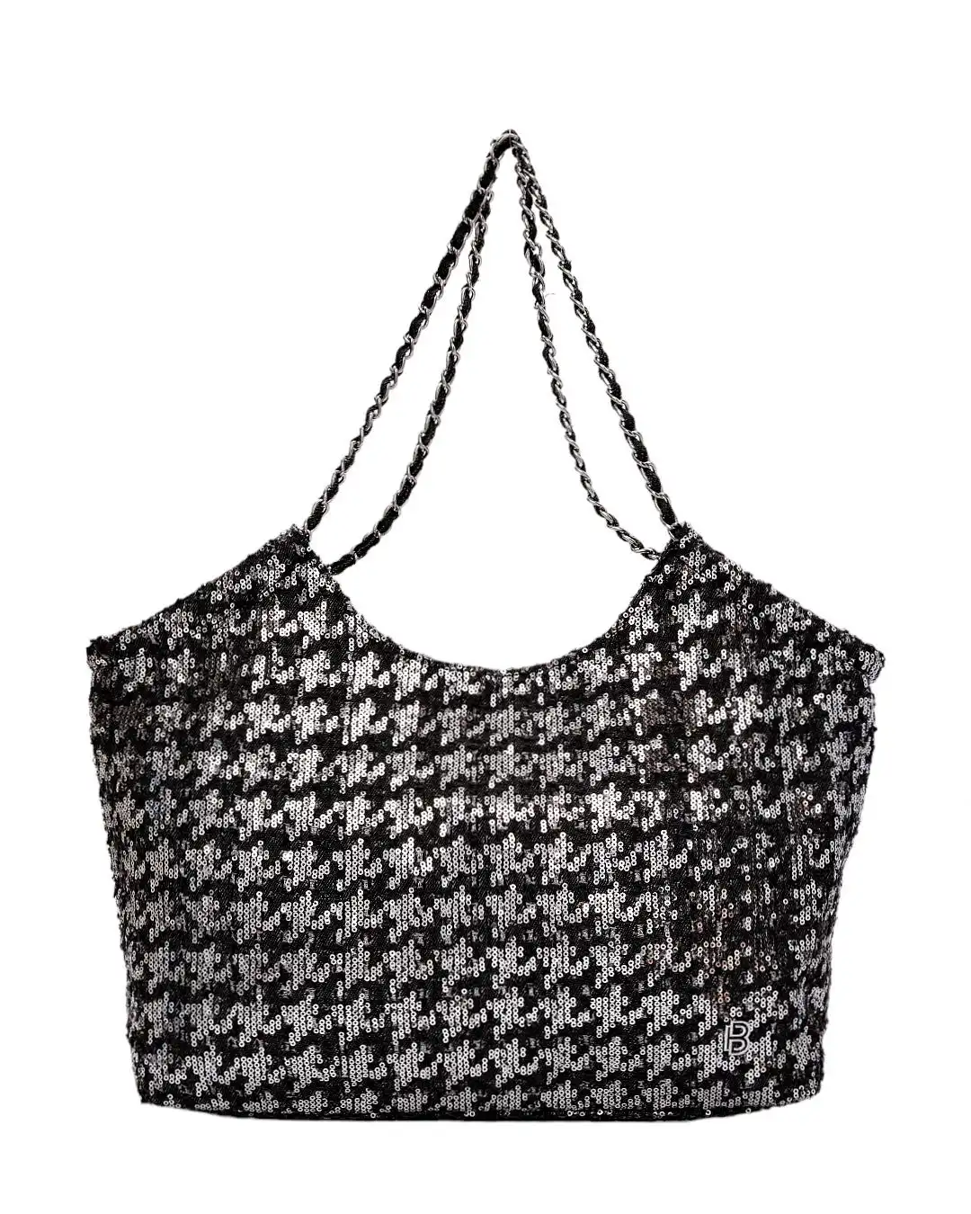 Τσάντα ώμου με παγιετες BS23206 – Μαύρο