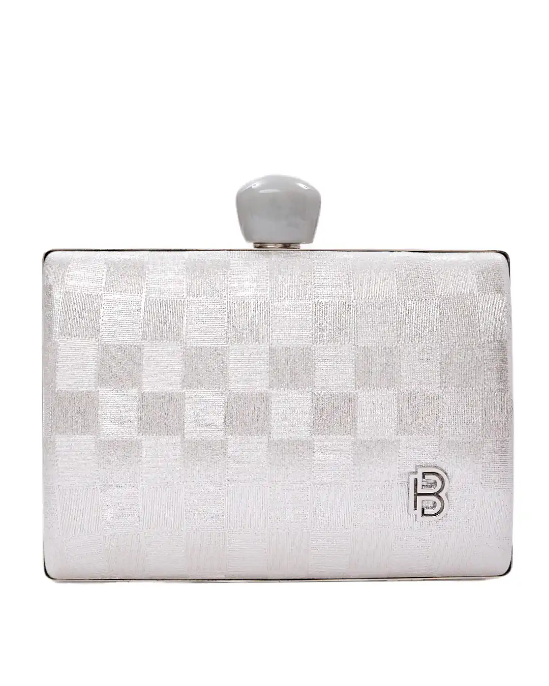 Τσάντα φάκελος clutch -JH-21985 – Ασημί