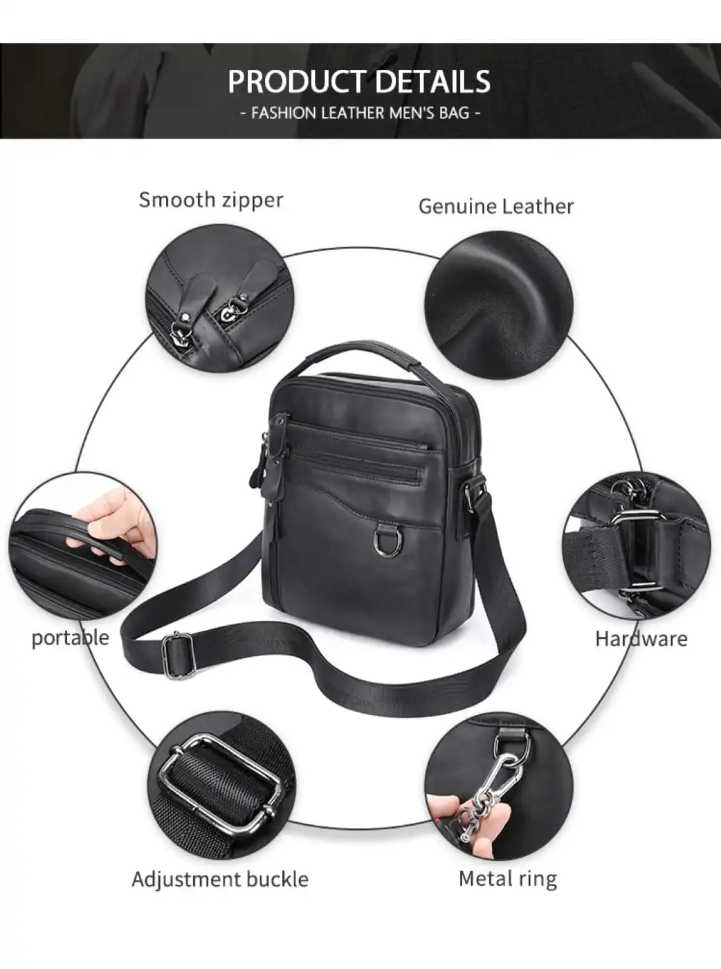 Δερμάτινο τσαντάκι ώμου Cardinal 7012 coffee