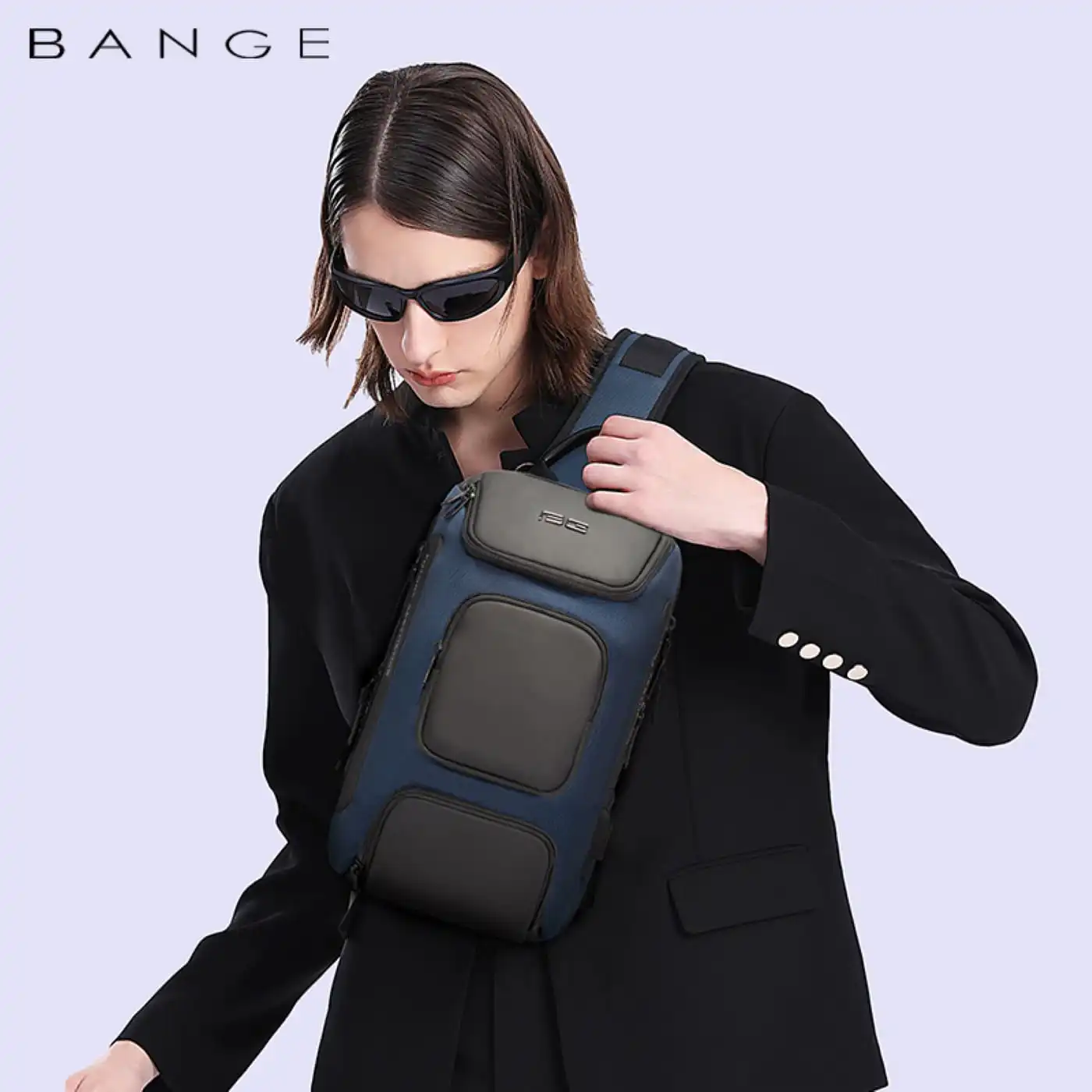 Τσαντάκι ώμου χιαστί crossbody Bange 7086 μπλέ Τσαντάκι ώμου χιαστί crossbody Bange 7086 μπλέ