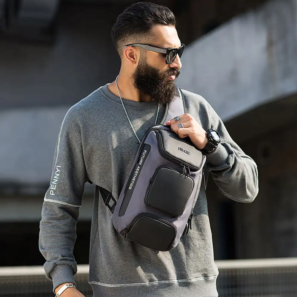 Τσαντάκι ώμου χιαστί crossbody Bange 7086 γκρί Τσαντάκι ώμου χιαστί crossbody Bange 7086 γκρί