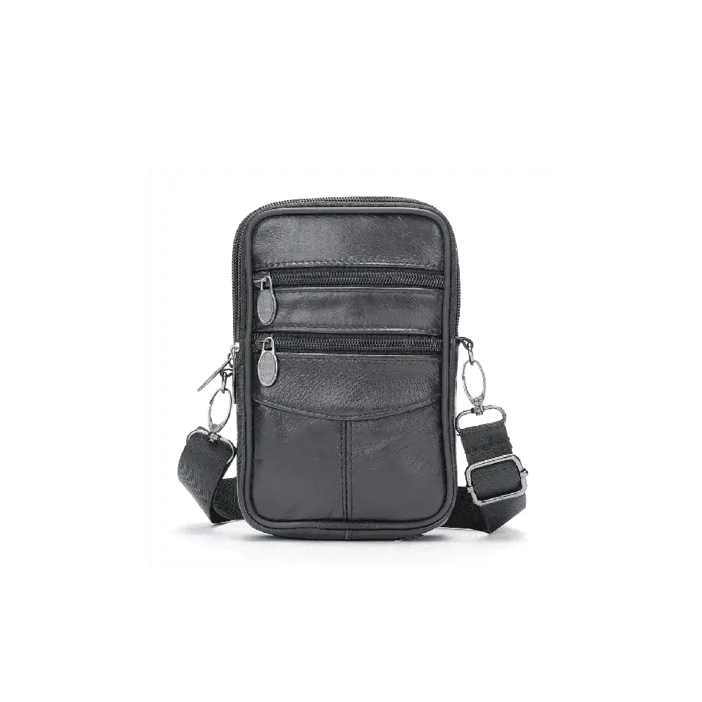 Δερμάτινο τσαντάκι μέσης/ζώνης Cardinal 7141 black