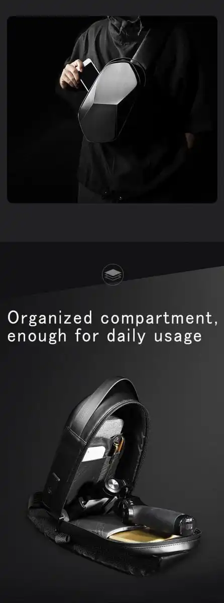 Τσαντάκι ώμου χιαστί crossbody Bange 7213 μαύρο