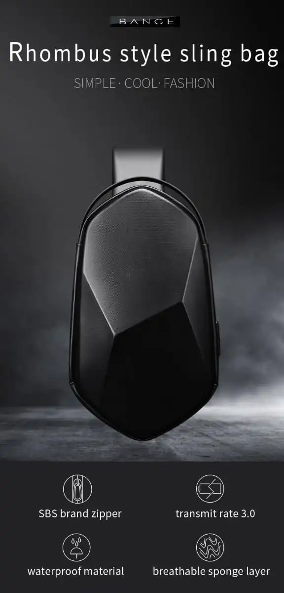 Τσαντάκι ώμου χιαστί crossbody Bange 7213 μαύρο