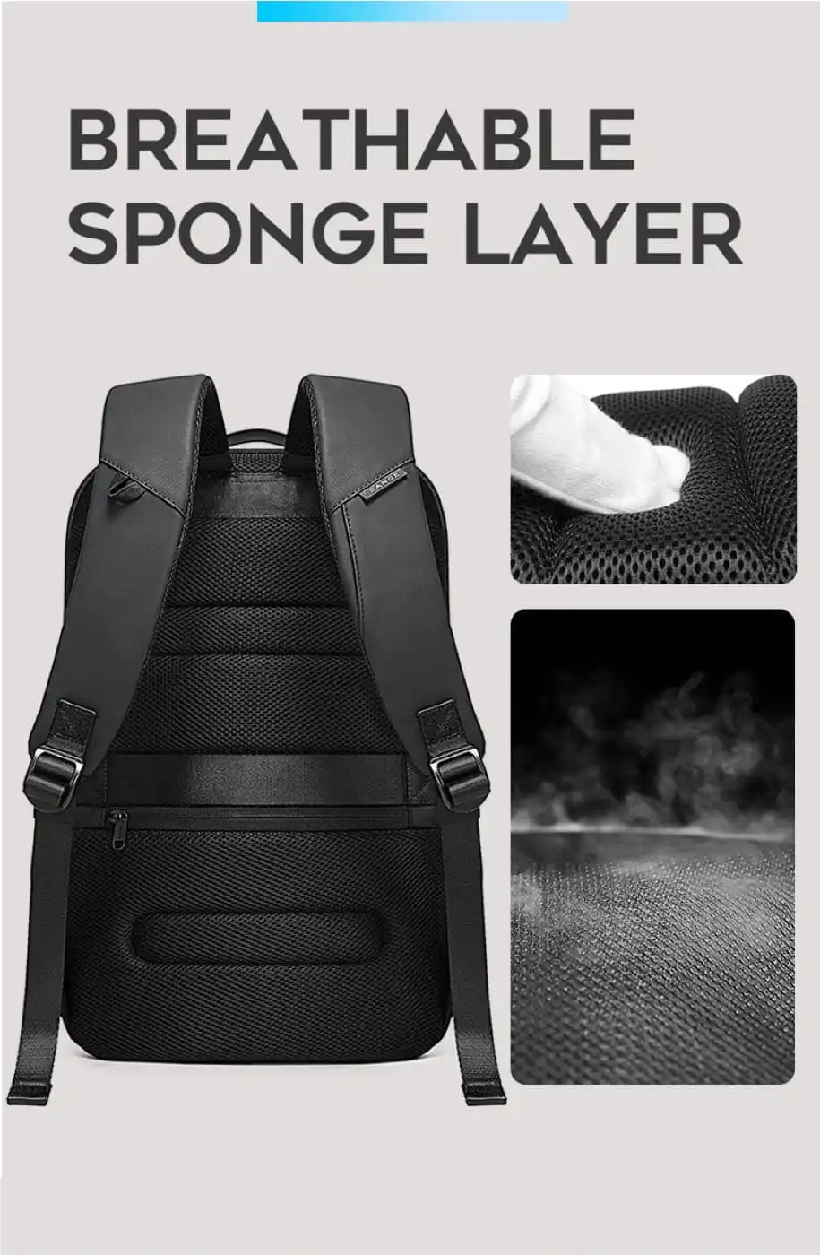 Σακίδιο πλάτης 23L Laptop 15,6” Bange 7216 Plus μαύρο