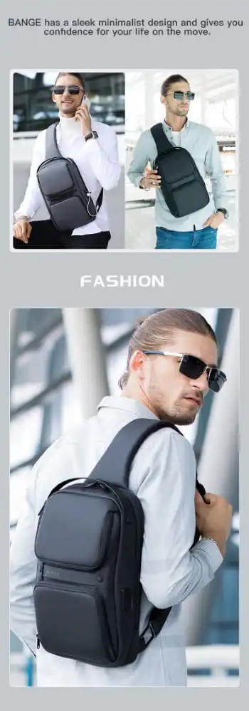 Τσαντάκι ώμου χιαστί crossbody Bange 7258 μαύρο