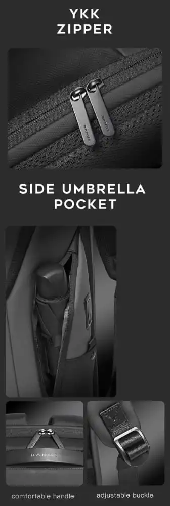 Σακίδιο πλάτης 24L Laptop 15,6” Bange 7267 μαύρο