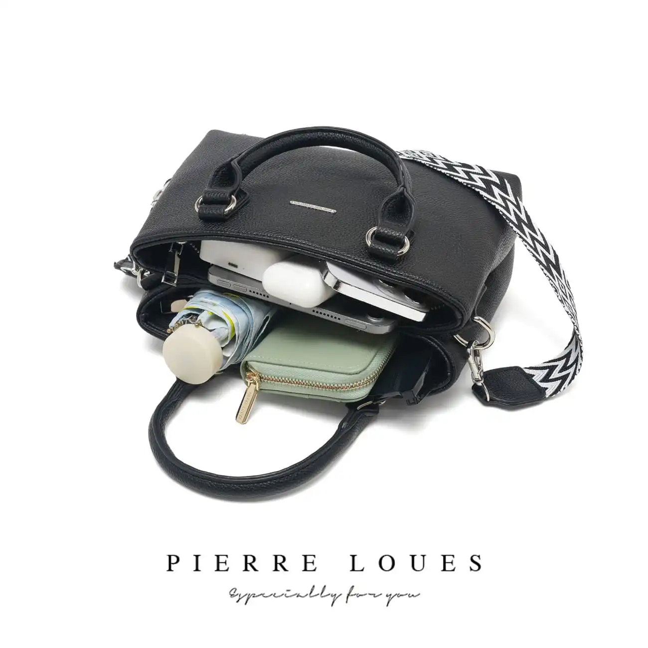 Γυναικεία Τσάντα Χιαστί Χειρός Pierre Loues PL782-21-Α10 μαύρο