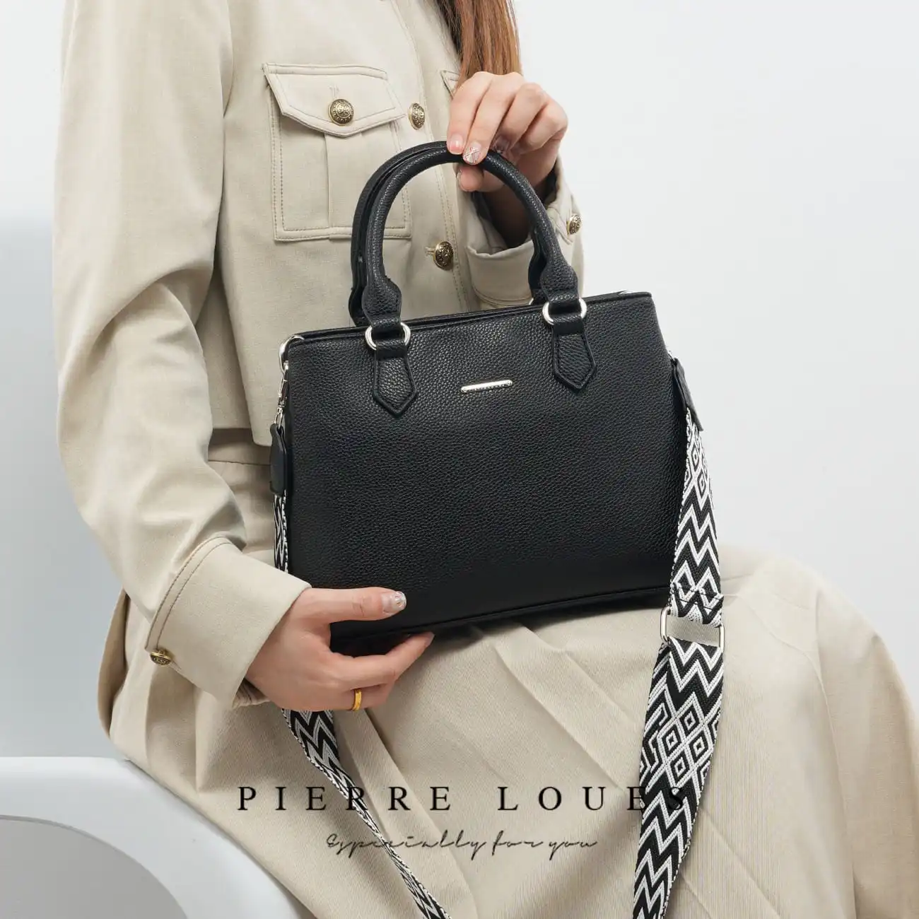 Γυναικεία Τσάντα Χιαστί Χειρός Pierre Loues PL782-21-Α10 μαύρο