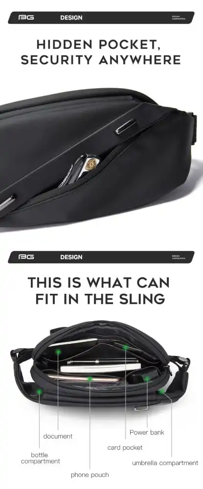 Τσαντάκι μέσης Bange 7295 μαύρο