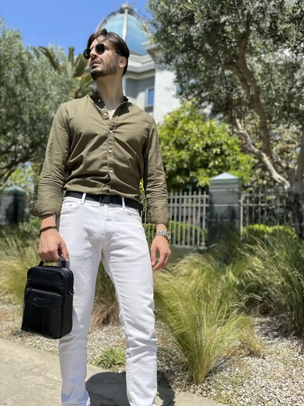 Δερμάτινο τσαντάκι ώμου Cardinal 7456 black