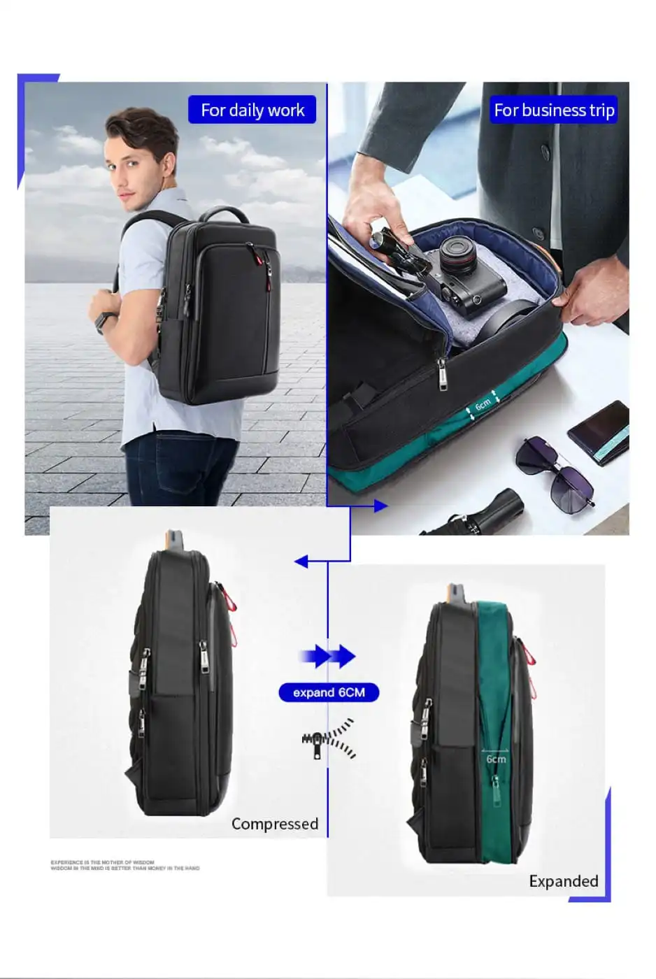 Σακίδιο πλάτης Αντικλεπτικό 24L Laptop 15,6” Bopai 751-006641A μαύρο Σακίδιο πλάτης Αντικλεπτικό 24L Laptop 15,6” Bopai 751-006641A μαύρο