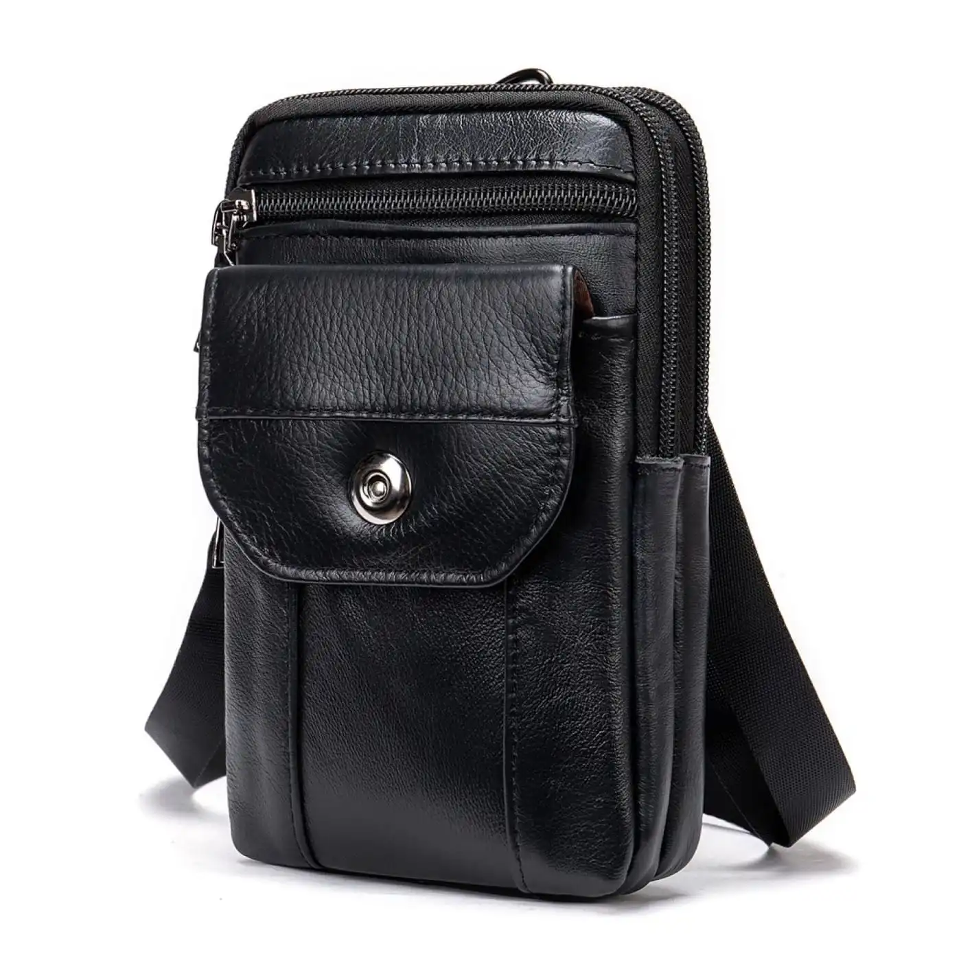 Δερμάτινο τσαντάκι ώμου Cardinal 7538 black Δερμάτινο τσαντάκι ώμου Cardinal 7538 black