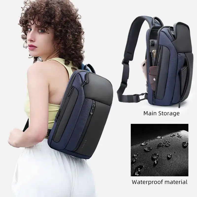 Τσαντάκι ώμου χιαστί crossbody Bange 7566 μπλέ Τσαντάκι ώμου χιαστί crossbody Bange 7566 μπλέ