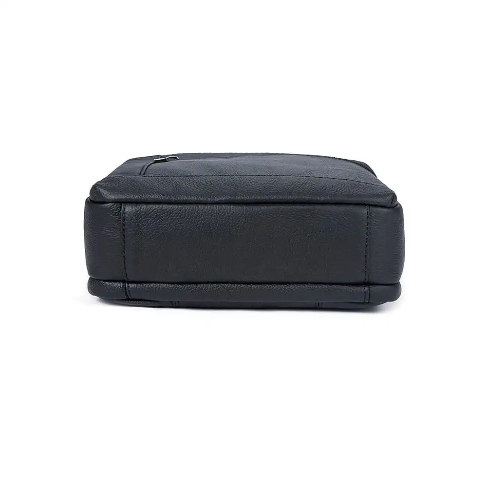 Δερμάτινο τσαντάκι ώμου Cardinal 7604 μαύρο