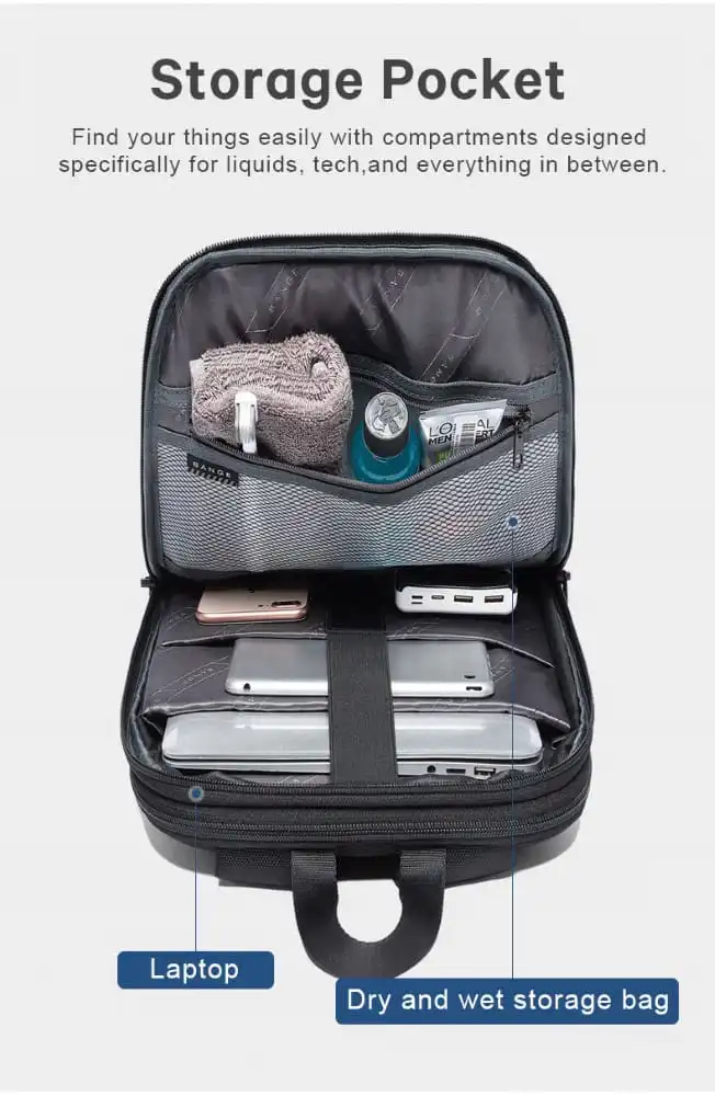 Σακίδιο πλάτης 24L Laptop 17,3” Bange 77115 Plus μαύρο