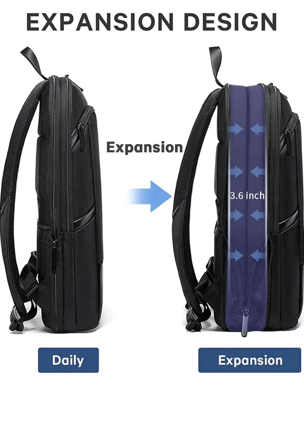 Σακίδιο πλάτης 20L Laptop 15,6” Bange 77115 μαύρο