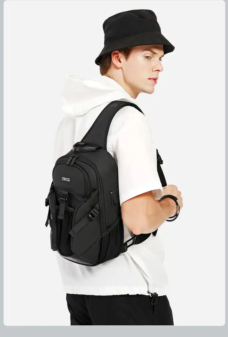 Τσαντάκι ώμου χιαστί crossbody Bange 77120 μαύρο