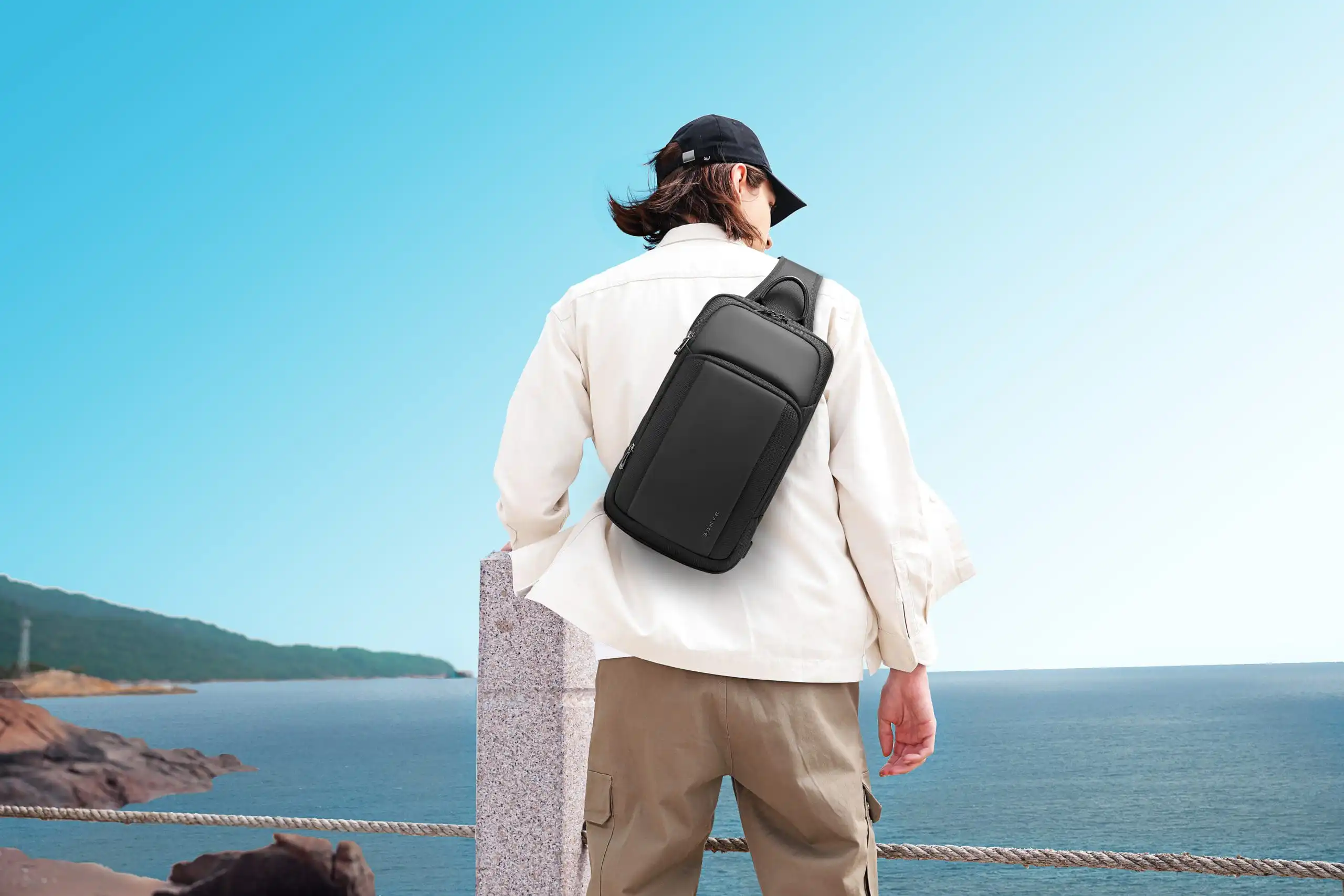 Τσαντάκι ώμου χιαστί crossbody Bange 7795 μαύρο