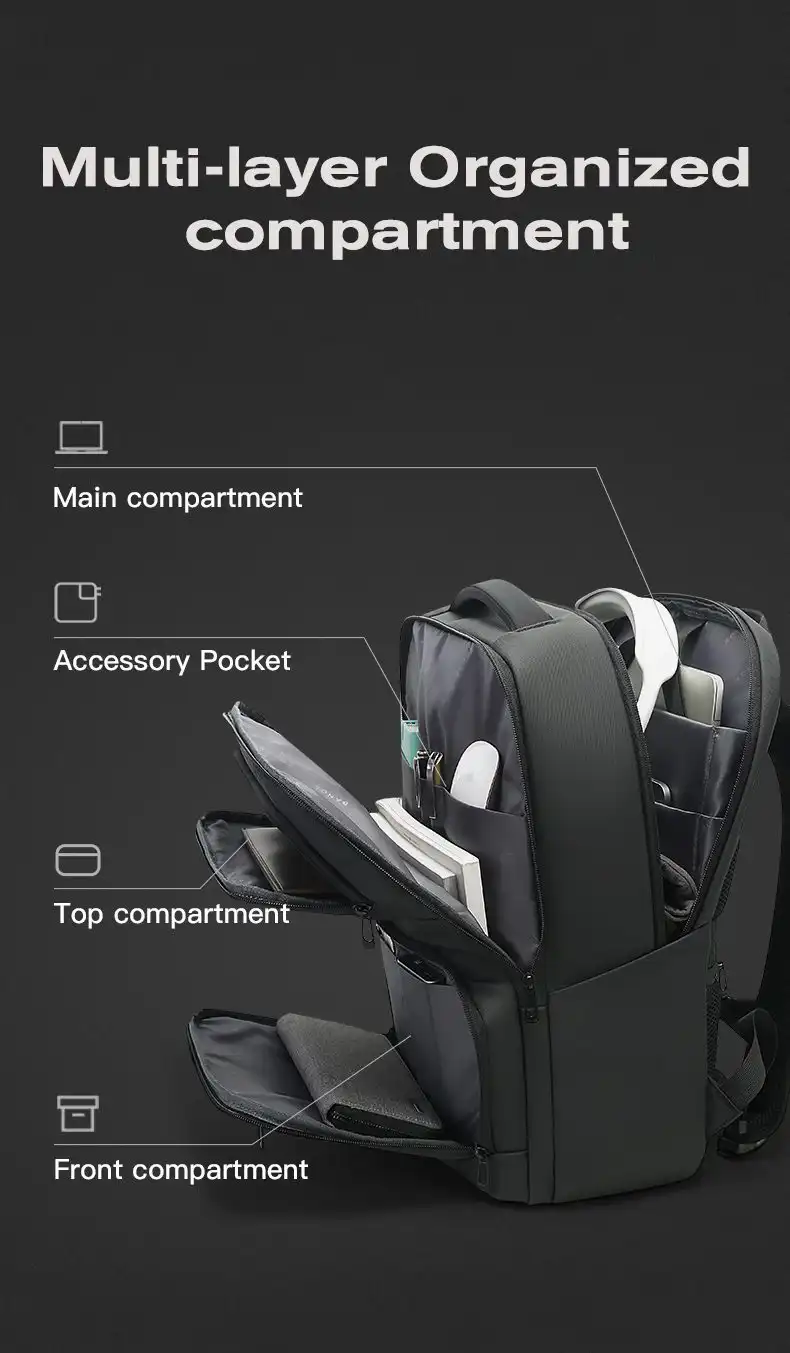 Σακίδιο πλάτης 20L Laptop 15,6” Bange 7822 μαύρο