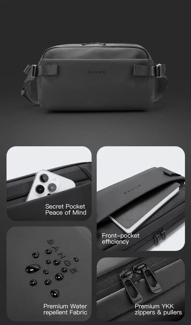 Τσαντάκι μέσης Bange 7837 μαύρο