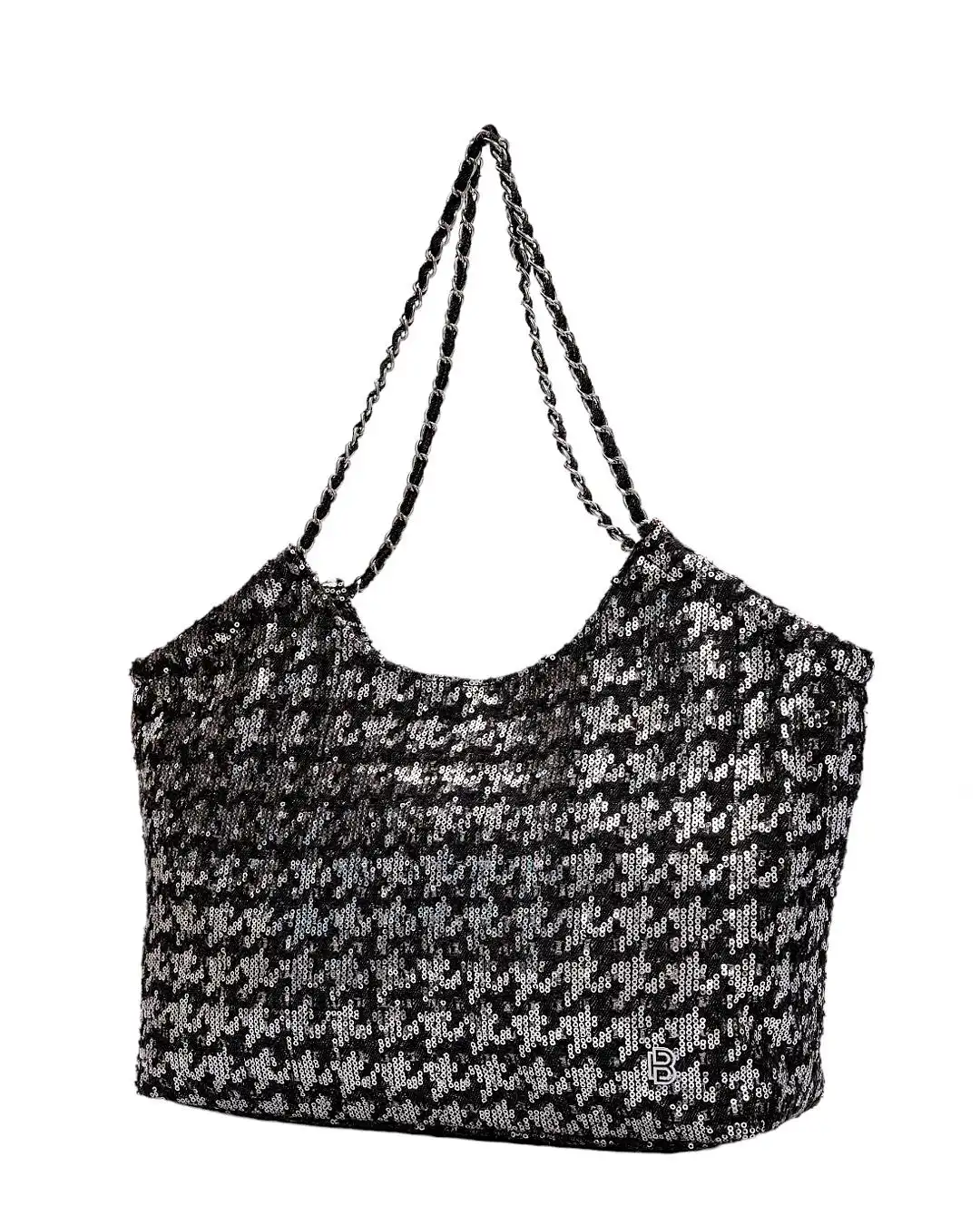 Τσάντα ώμου με παγιετες BS23206 – Μαύρο