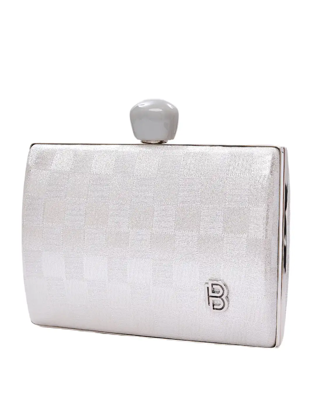 Τσάντα φάκελος clutch -JH-21985 – Ασημί