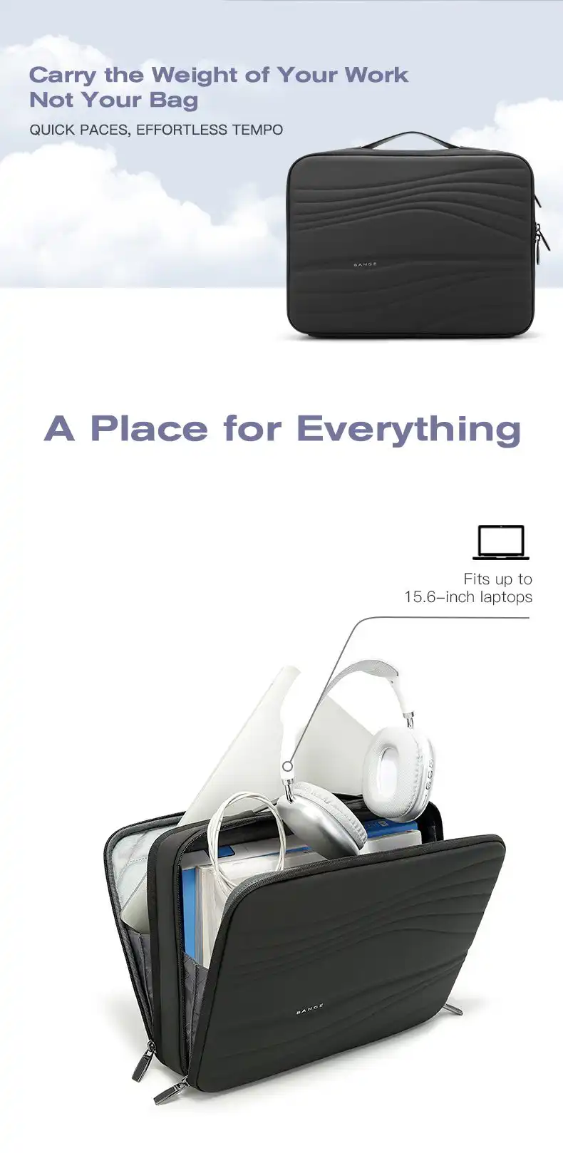 Επαγγελματικός Χαρτοφύλακας 15.6' Bange 8018 μαύρο/γκρι