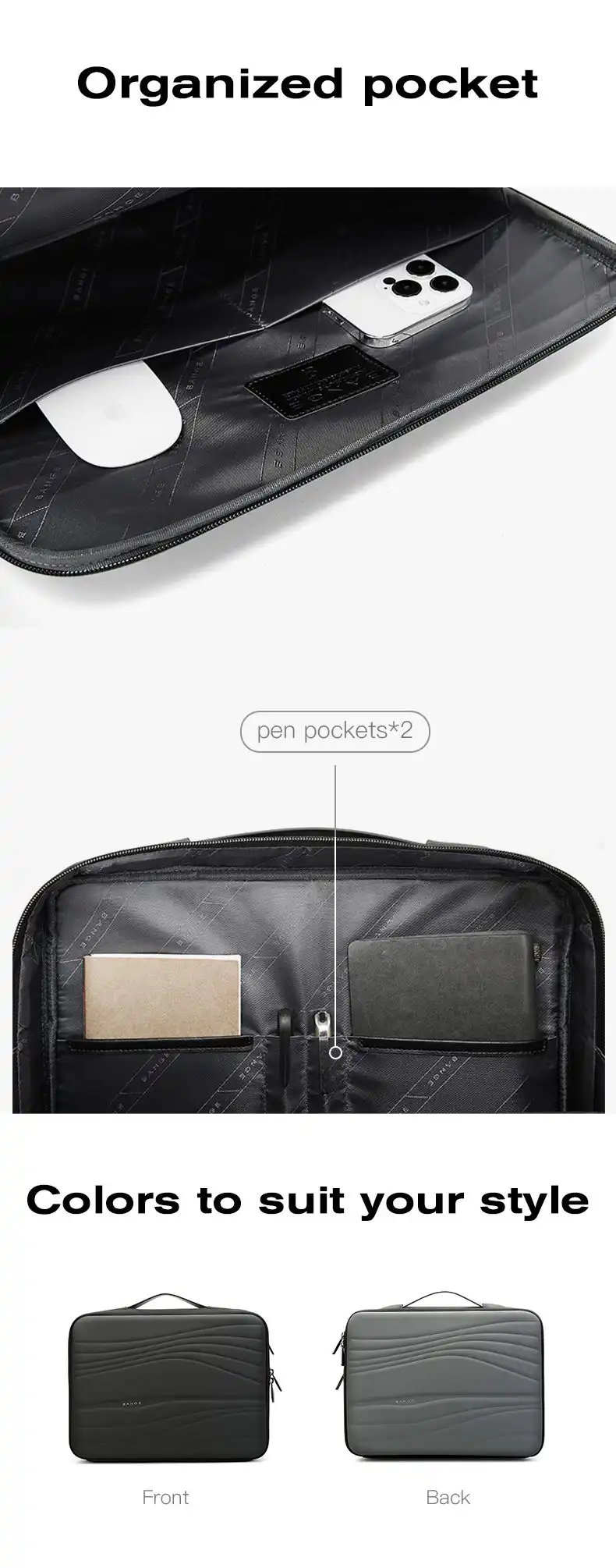 Επαγγελματικός Χαρτοφύλακας 15.6' Bange 8018 μαύρο/γκρι