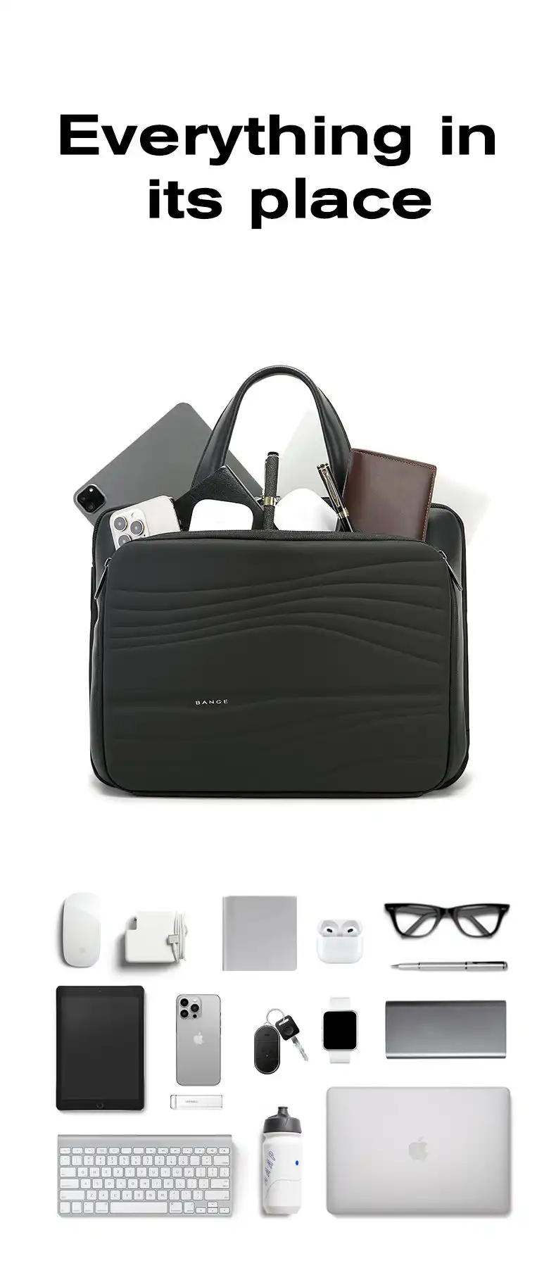 Χαρτοφύλακας Laptop 15.6' Bange 8029 μαύρο