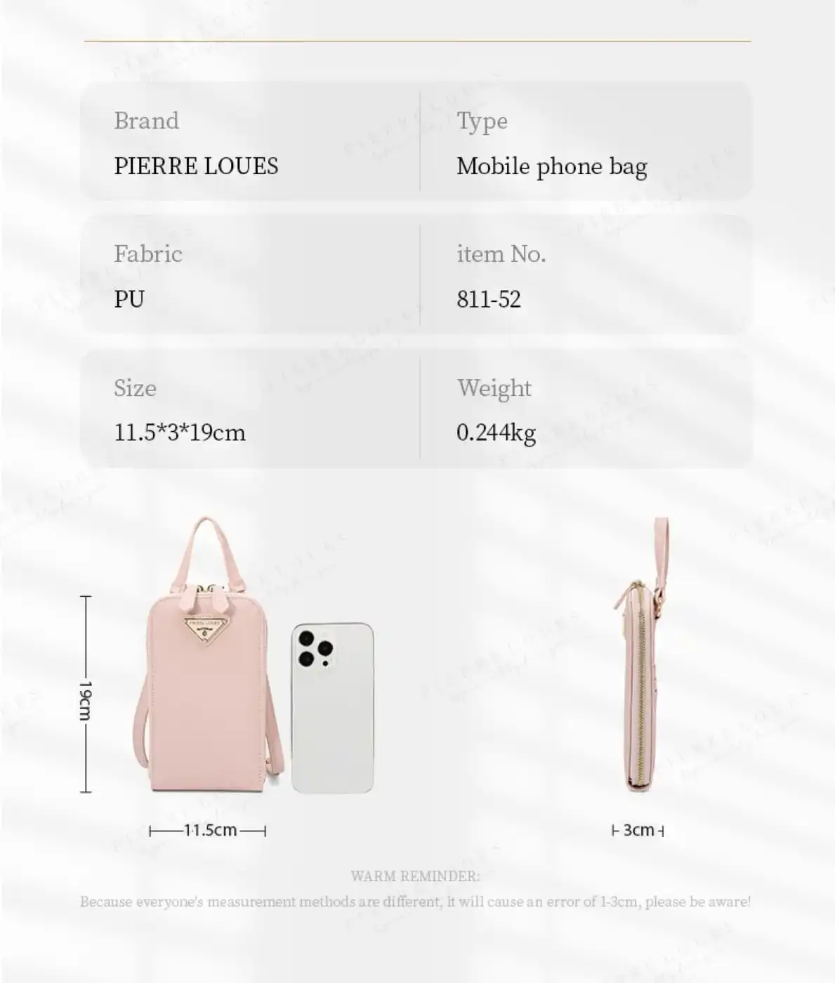 Γυναικεία Τσάντα Χιαστί Pierre Loues 811-52 μαύρο