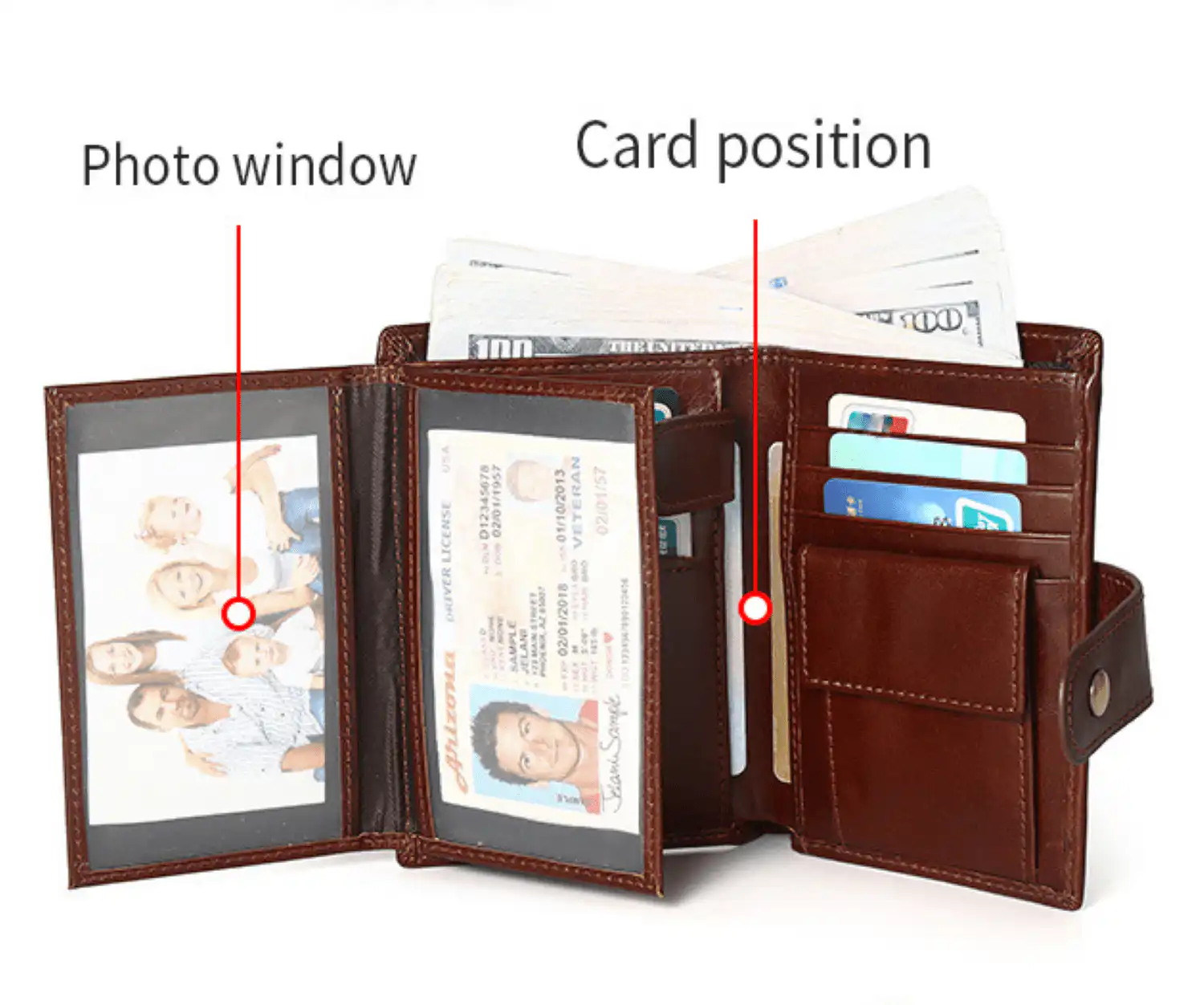 Δερμάτινο πορτοφόλι Cardinal 8146 καφέ