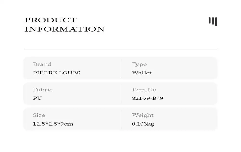 Πορτοφόλι Γυναικείο Μικρό Pierre Loues PL821-79-B49 μαύρο