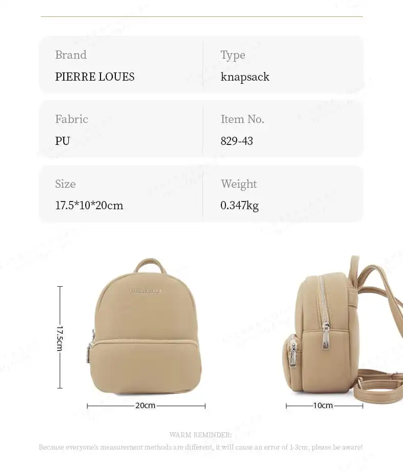 Σακίδιο Πλάτης Pierre Loues PL829-43 καφέ