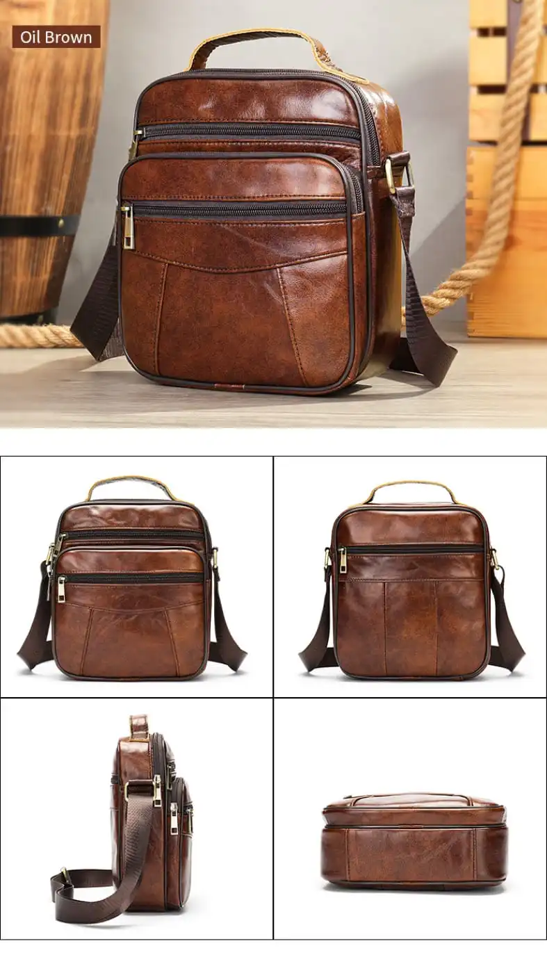 Δερμάτινο τσαντάκι ώμου Cardinal 8318 καφέ