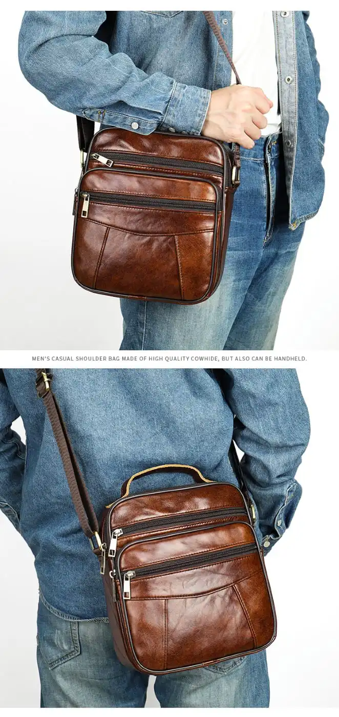 Δερμάτινο τσαντάκι ώμου Cardinal 8318 καφέ