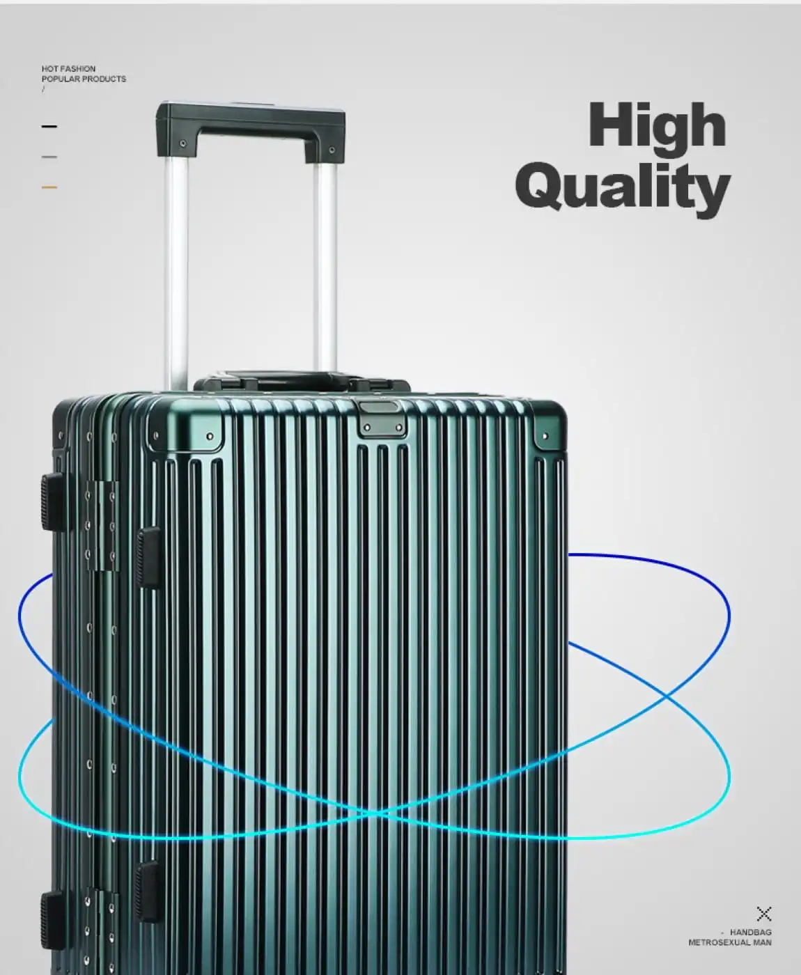 Βαλίτσα trolley case καμπίνας Bopai 833-853203 πράσινο