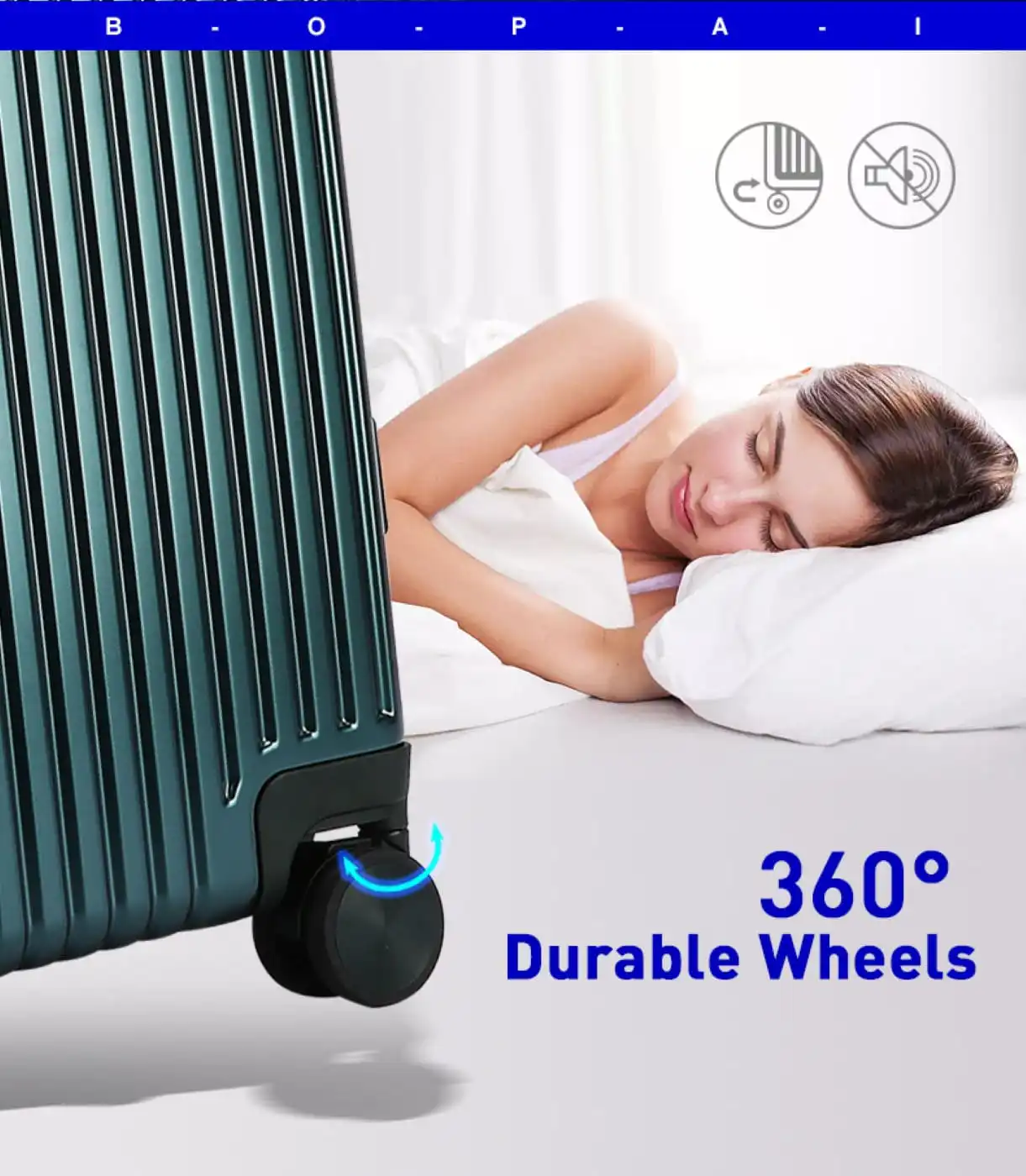 Βαλίτσα trolley case καμπίνας Bopai 833-853203 πράσινο