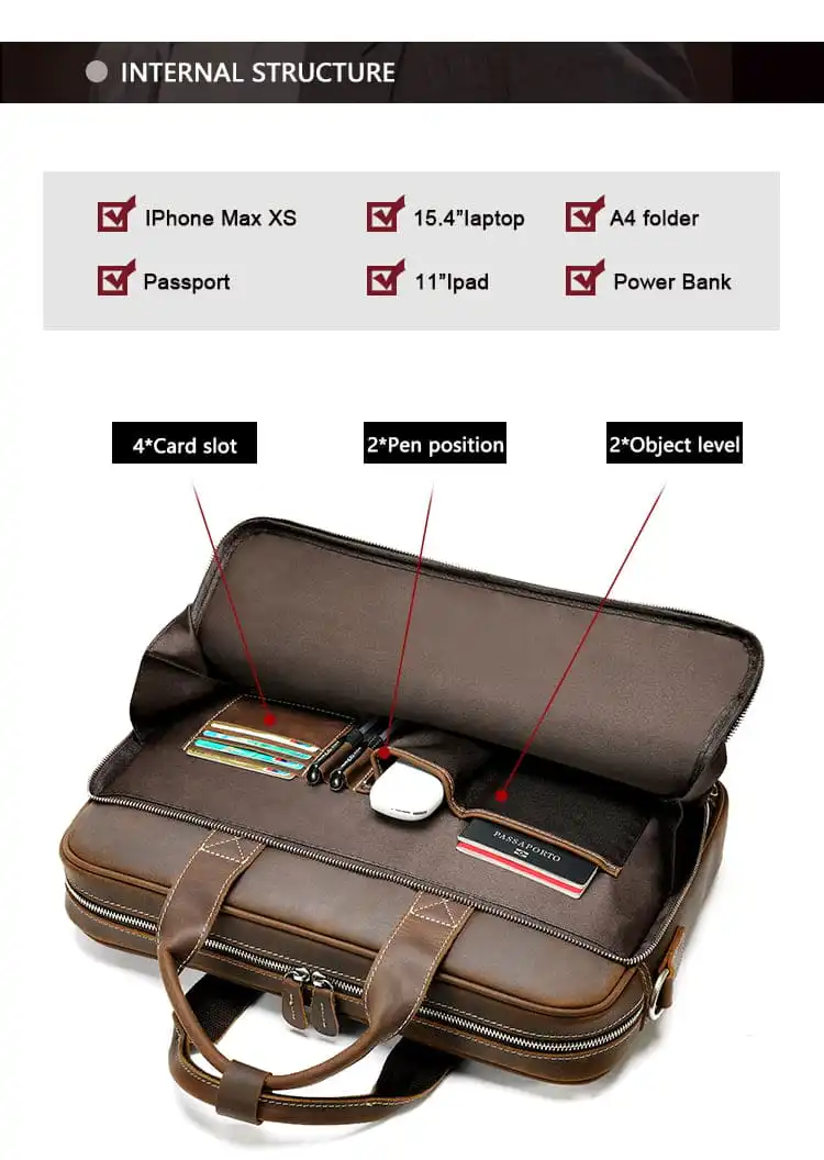 Δερμάτινος χαρτοφύλακας Cardinal 8368 coffee