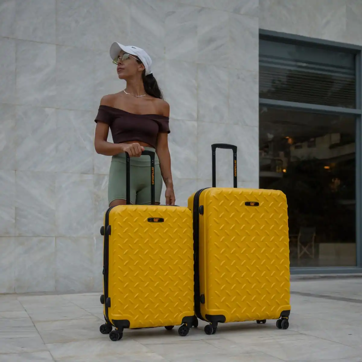 Βαλίτσες Σετ Σκληρές Caterpillar μεσαία μεγάλη 83688-217 κίτρινο