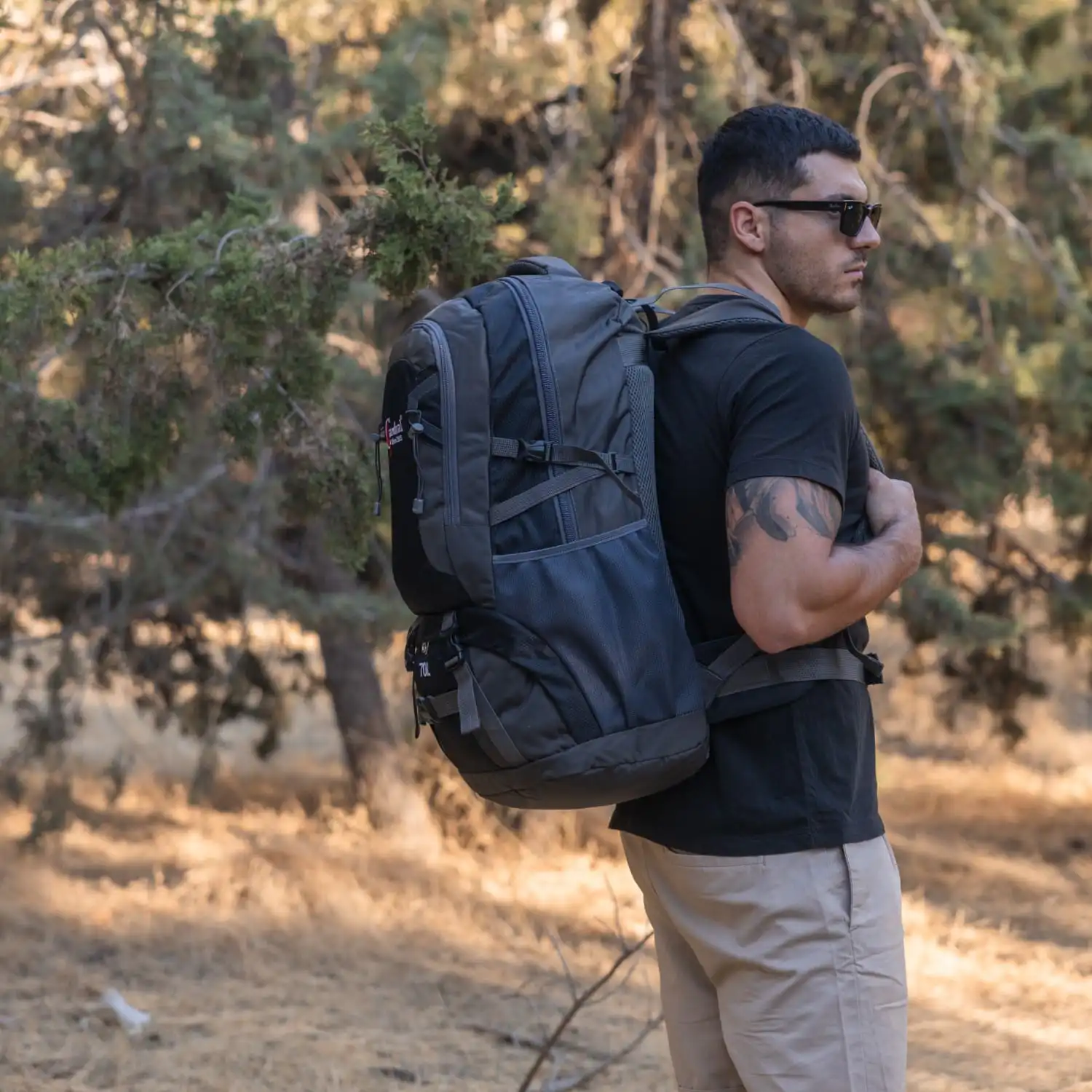 Σακίδιο πλάτης ορειβατικό Ταξιδιού Cardinal 856 70L μαύρο