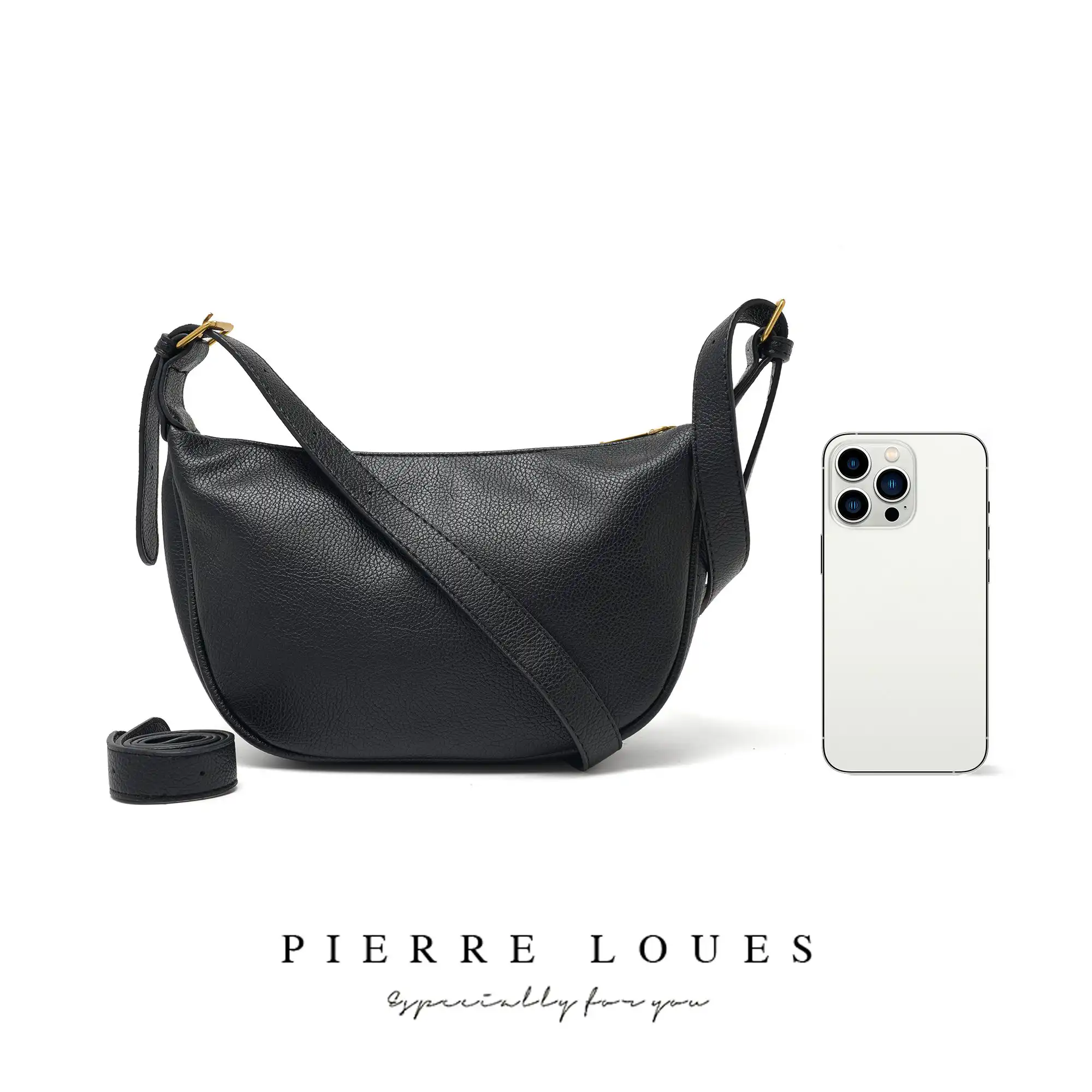 Γυναικεία Τσάντα Xειρός Χιαστί Pierre Loues PL868-70 μαύρο