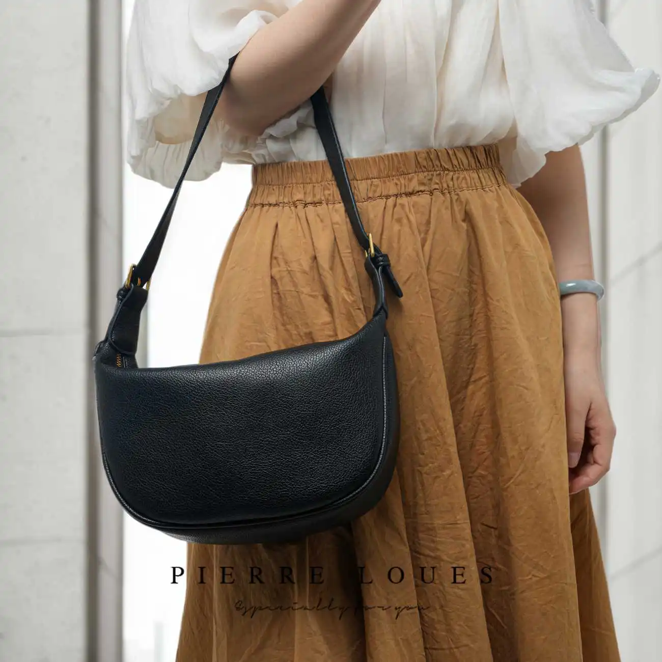 Γυναικεία Τσάντα Xειρός Χιαστί Pierre Loues PL868-70 μαύρο