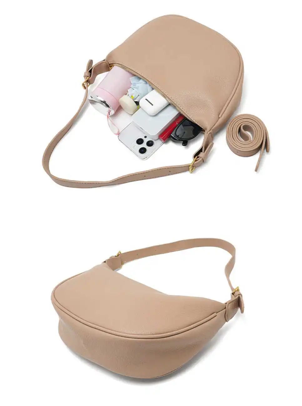 Γυναικεία Τσάντα Xειρός Χιαστί Pierre Loues PL868-70 μπεζ