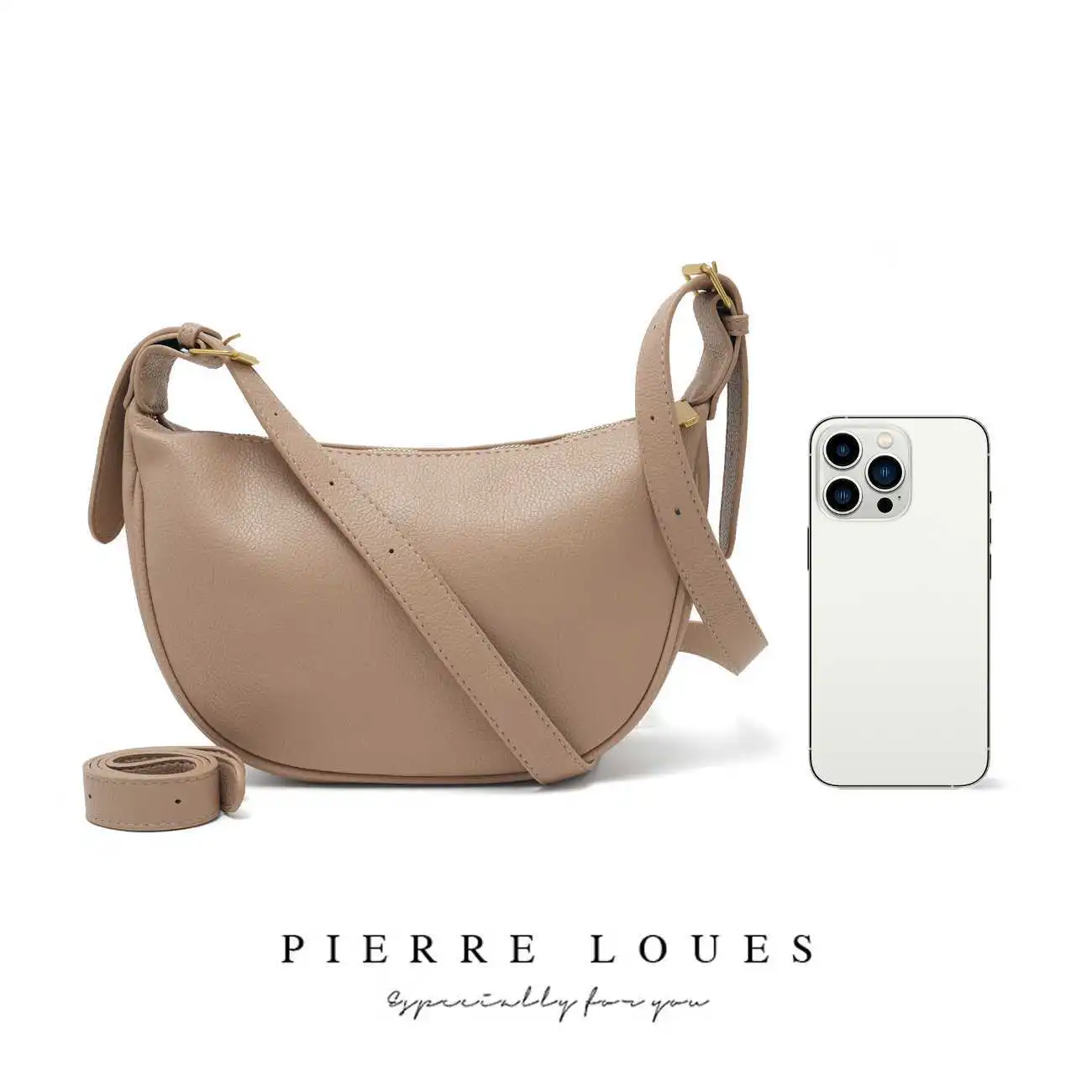 Γυναικεία Τσάντα Xειρός Χιαστί Pierre Loues PL868-70 μπεζ